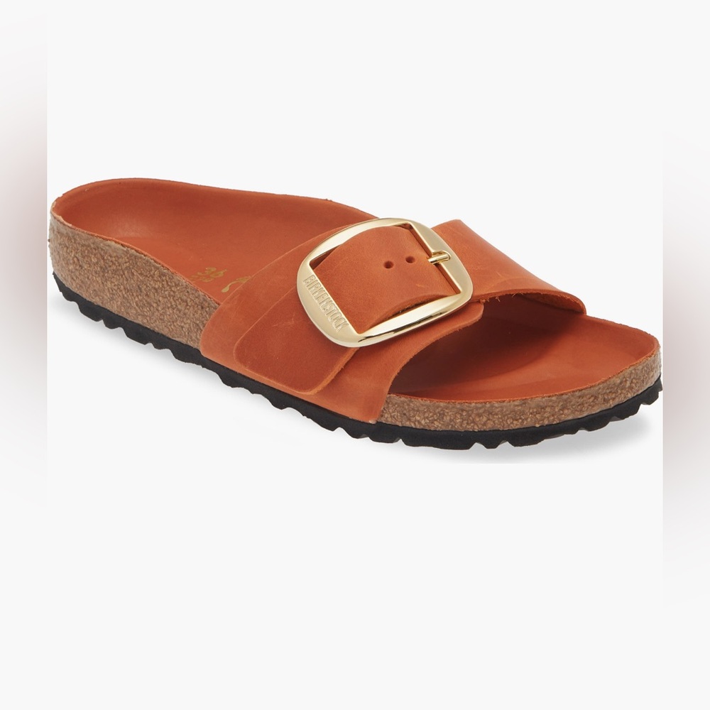 Birkenstock Women's Madrid Big Buckle Slide Size 9/9.5 Burnt Orange